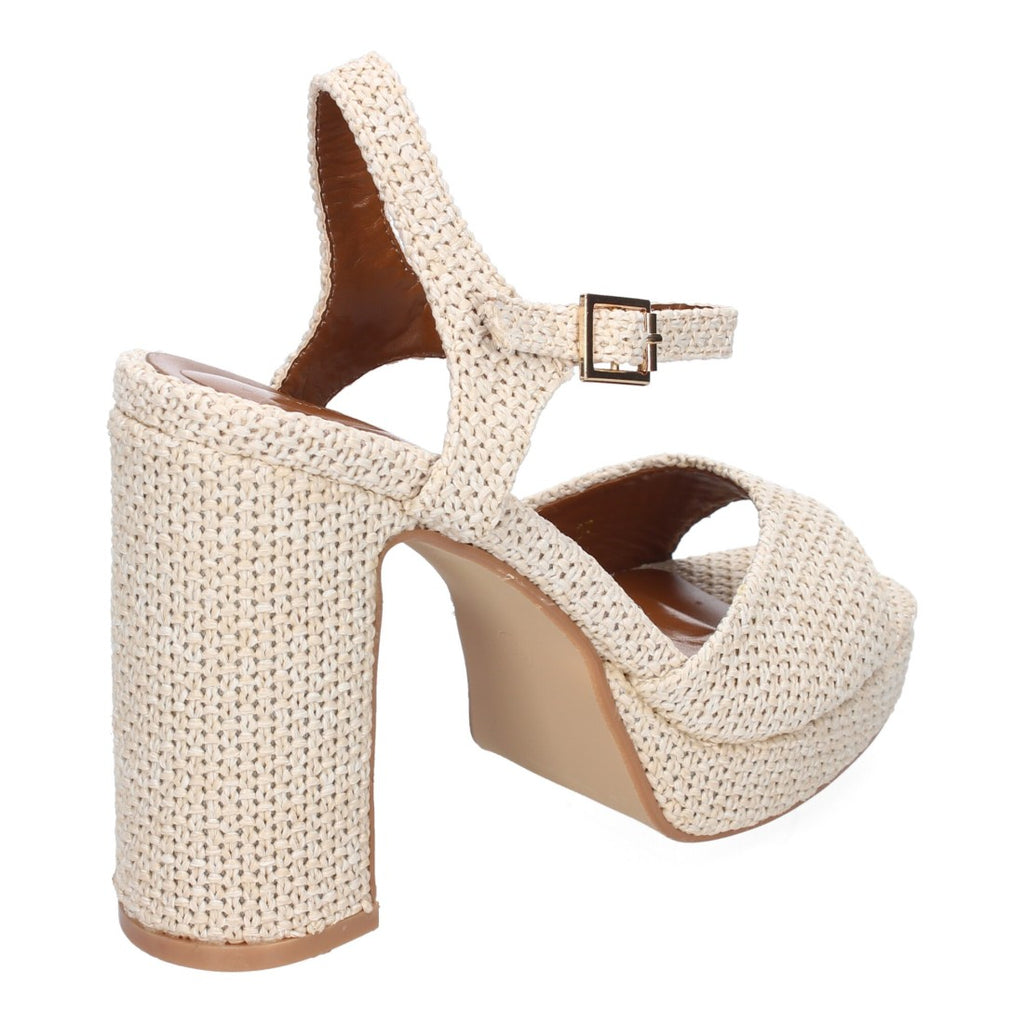 Elegante nudefarbene Sandaletten mit Absatz für Partys und Hochzeiten