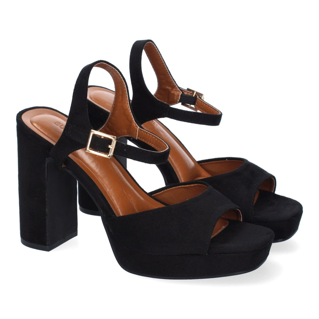 Elegante schwarze Sandaletten mit Absatz für Partys und Hochzeiten