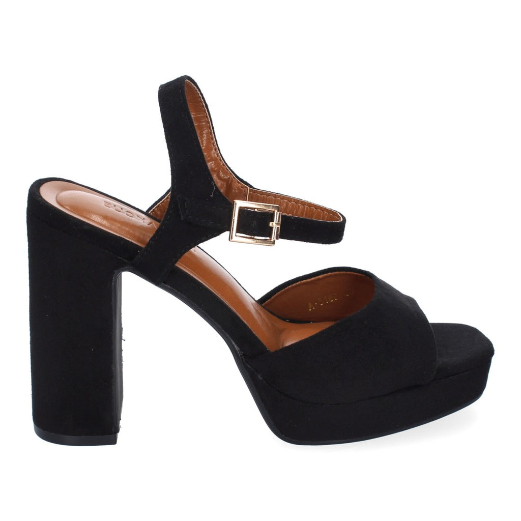 Elegante schwarze Sandaletten mit Absatz für Partys und Hochzeiten