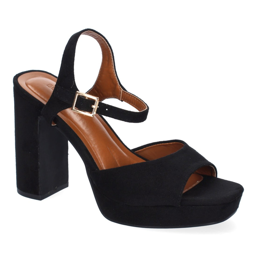 Elegante schwarze Sandaletten mit Absatz für Partys und Hochzeiten