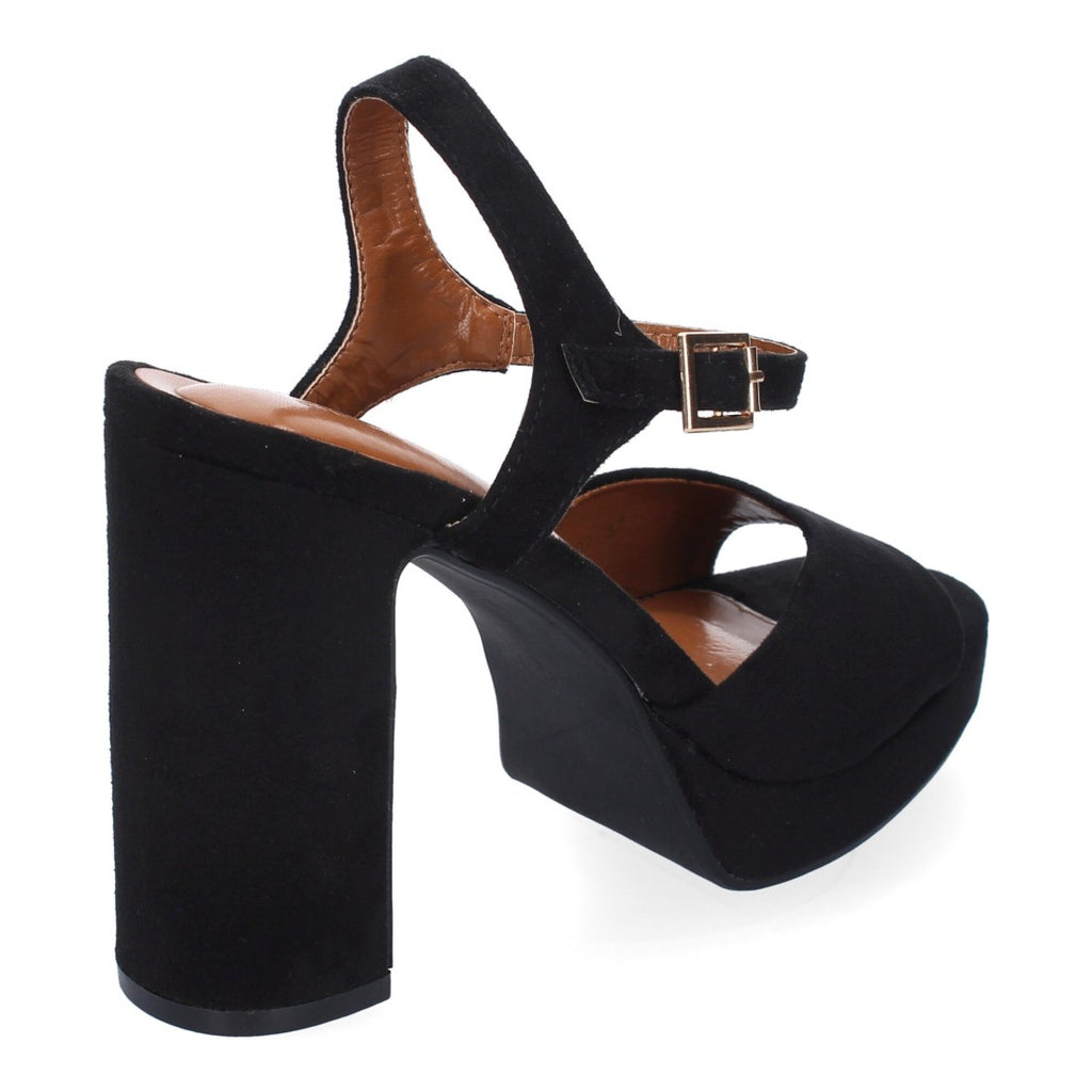 Elegante schwarze Sandaletten mit Absatz für Partys und Hochzeiten