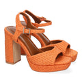 Orange Sandalen Elegante Absatzschuhe Party Hochzeit