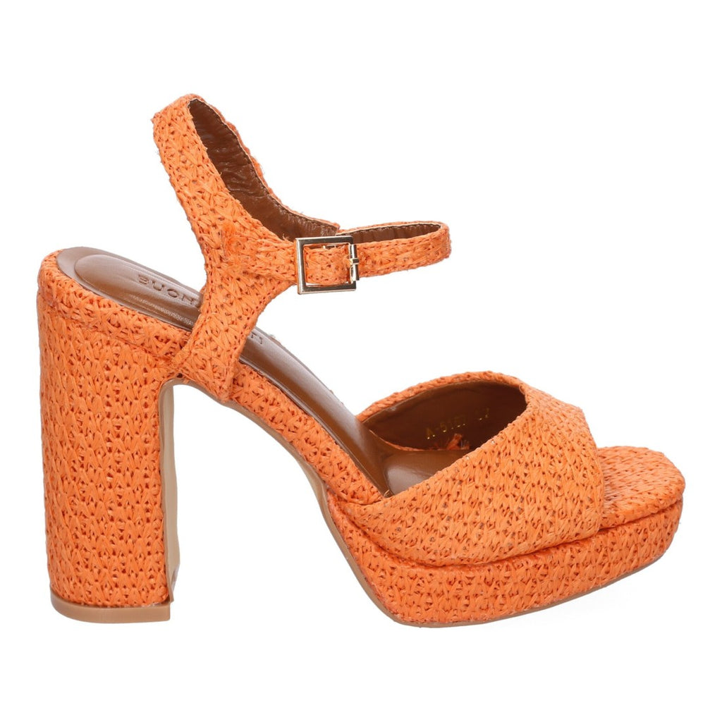 Orange Sandalen Elegante Absatzschuhe Party Hochzeit