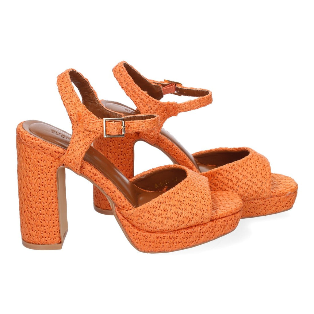 Orange Sandalen Elegante Absatzschuhe Party Hochzeit
