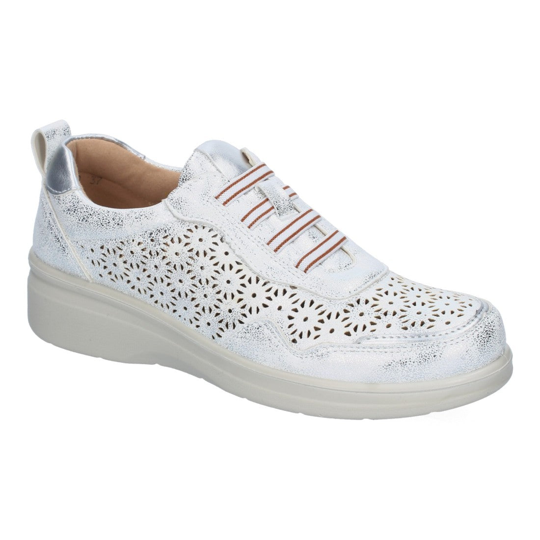 Zapatillas Plata Deportivas - Brillo Elegante