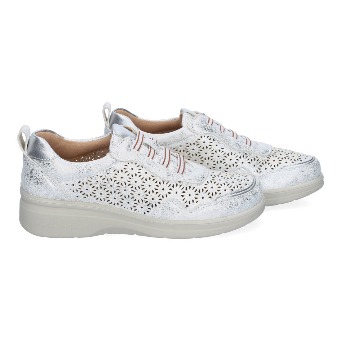 Zapatillas Plata Deportivas - Brillo Elegante