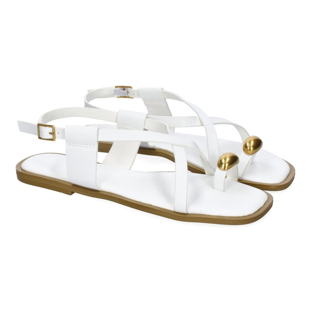 Sandalias Blancas Mujer Elegantes Verano