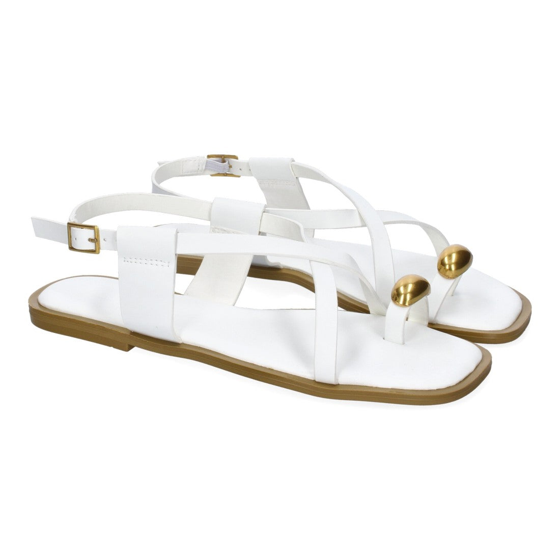 Sandalias Blancas Mujer Elegantes Verano