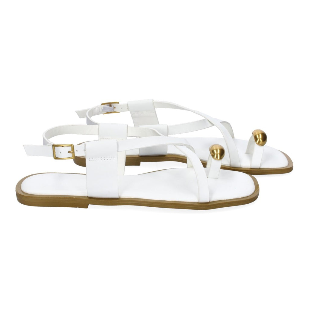 Sandalias Blancas Mujer Elegantes Verano