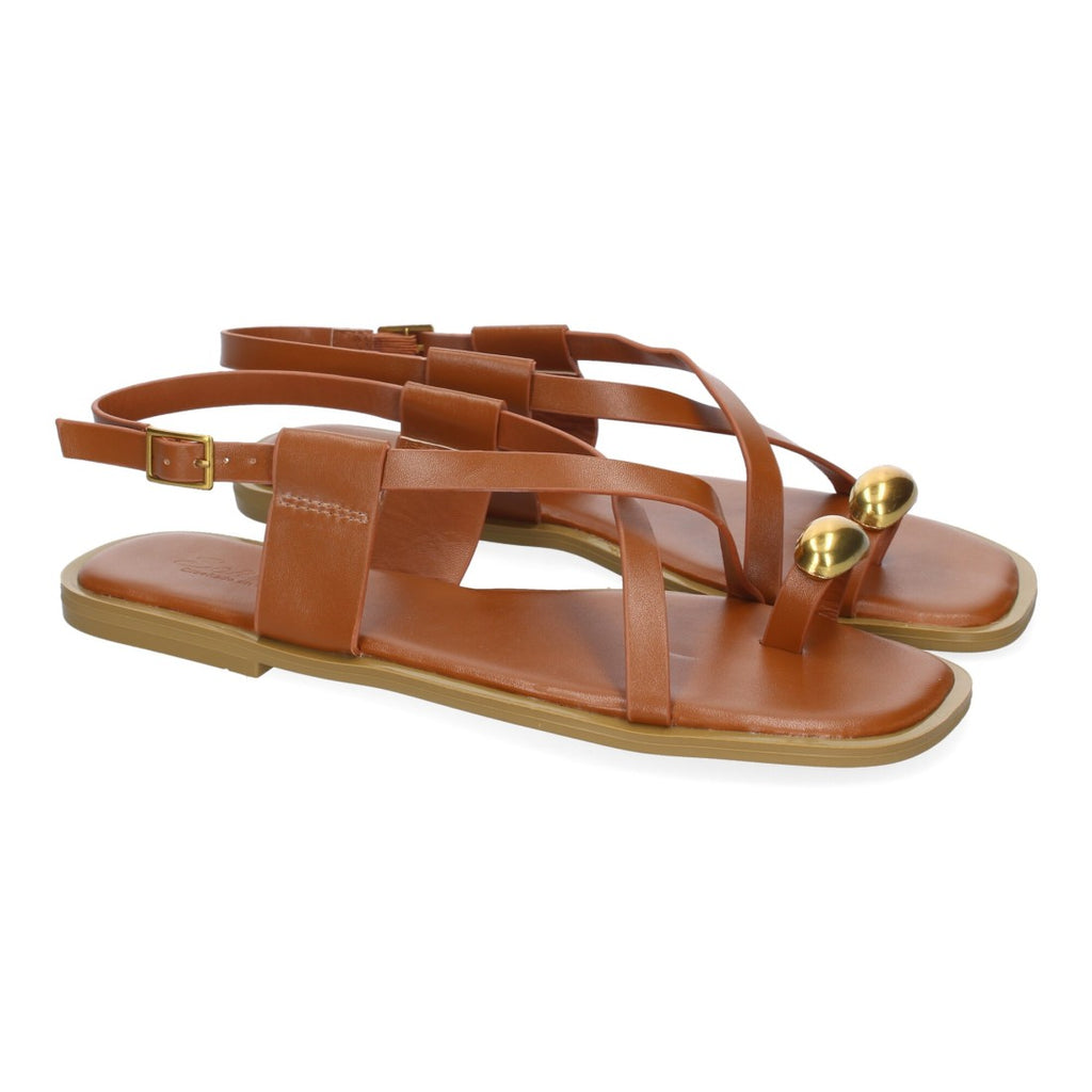 Sandalias Camel Mujer Elegantes Verano