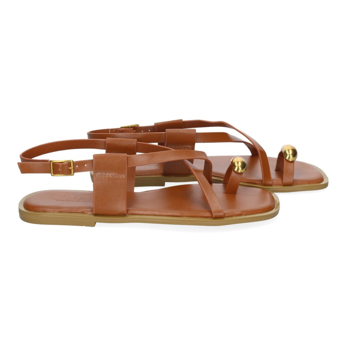 Sandalias Camel Mujer Elegantes Verano