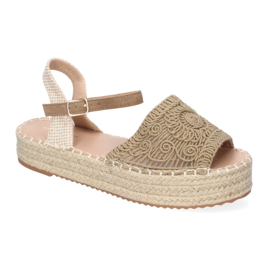 Sandalias Kaki Mujer Plataforma Yute Entrelazadas Elegantes