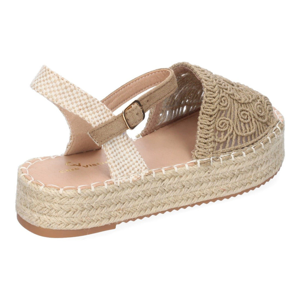 Sandalias Kaki Mujer Plataforma Yute Entrelazadas Elegantes
