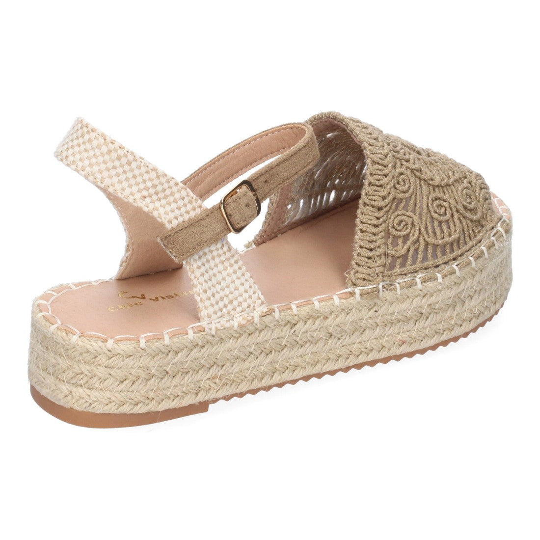 Sandalias Kaki Mujer Plataforma Yute Entrelazadas Elegantes