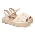 Sandalias Beige Mujer Plataforma Yute Entrelazadas Elegantes
