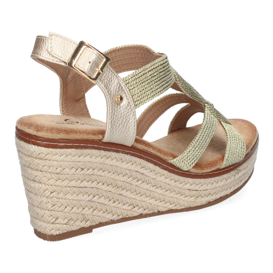 Sandalias Doradas Mujer Elegantes Fiesta