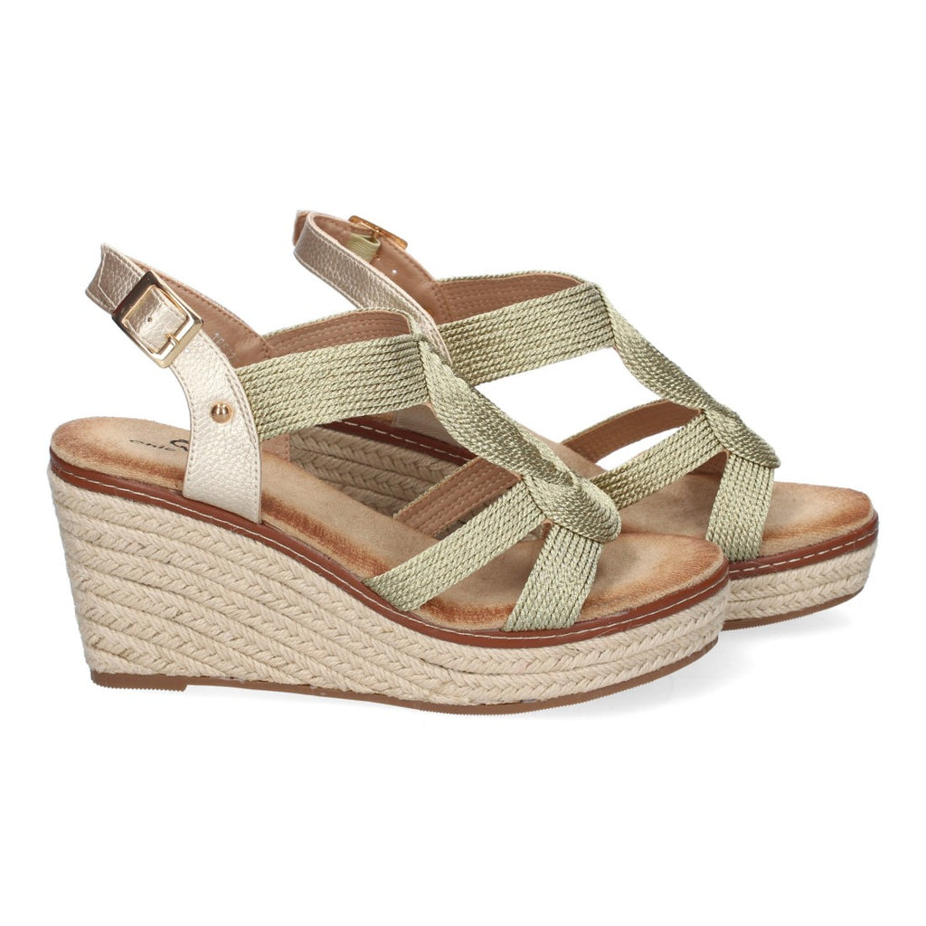 Sandalias Doradas Mujer Elegantes Fiesta