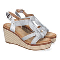 Sandalias Plateadas Mujer Elegantes Fiesta