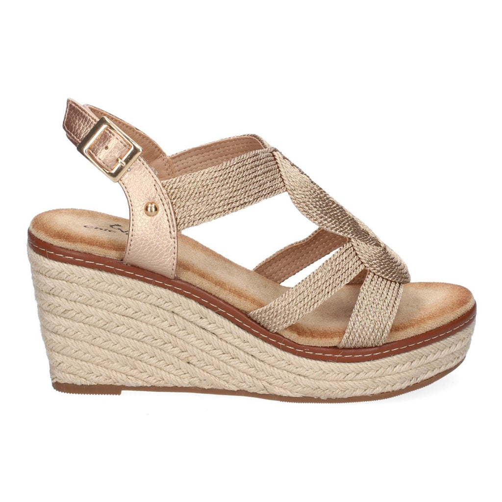 Sandalias Champán Mujer Elegantes Fiesta