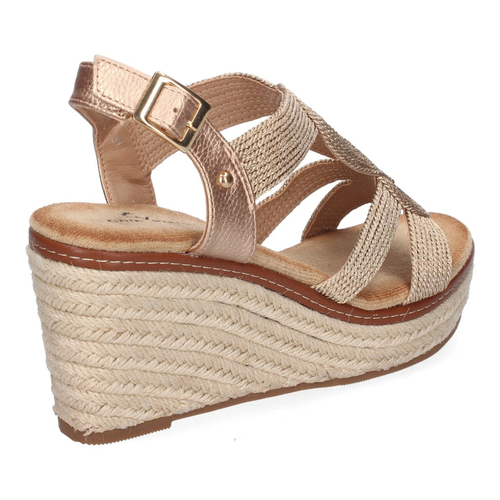 Sandalias Champán Mujer Elegantes Fiesta