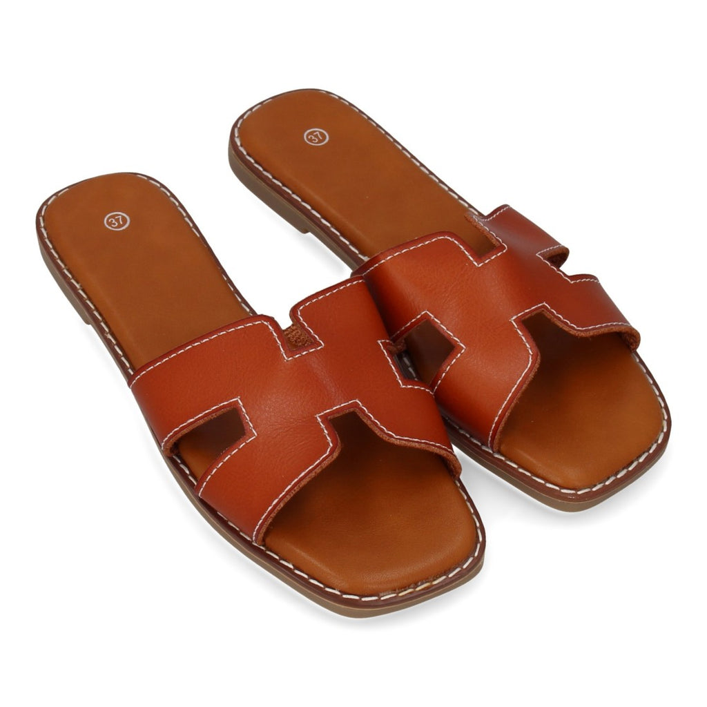 Sandalias Camel Mujer Elegantes Verano