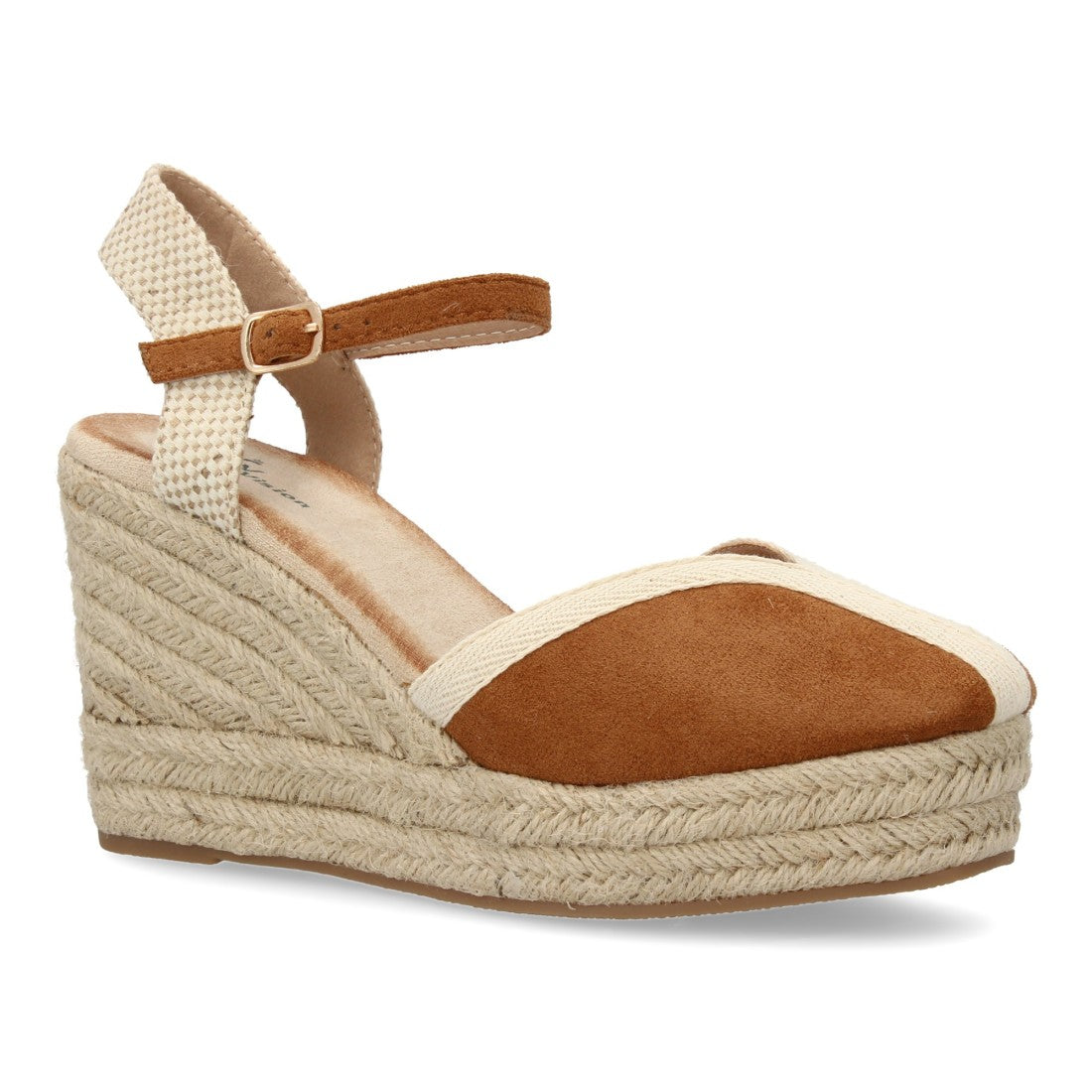 Sandalias Camel Mujer Estilo Valenciana Punta Cerrada Elegantes