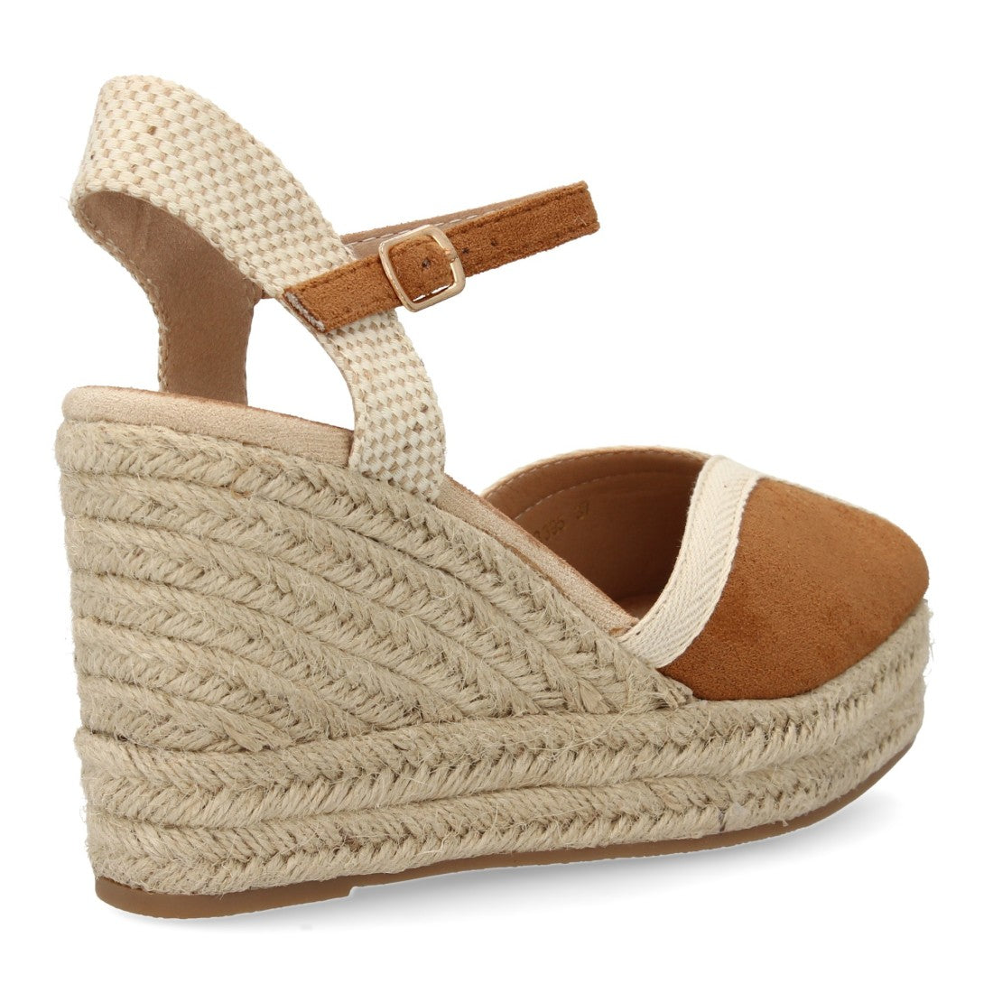 Sandalias Camel Mujer Estilo Valenciana Punta Cerrada Elegantes