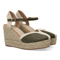 Sandalias Verdes Mujer Estilo Valenciana Punta Cerrada Elegantes