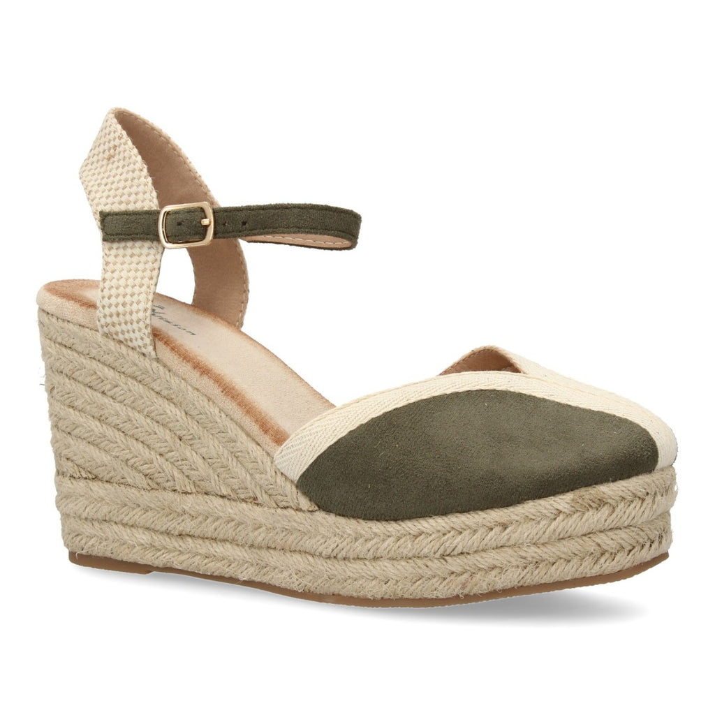 Sandalias Verdes Mujer Estilo Valenciana Punta Cerrada Elegantes