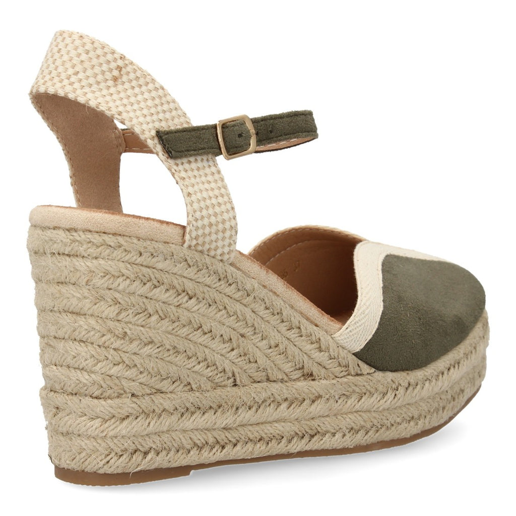 Sandalias Verdes Mujer Estilo Valenciana Punta Cerrada Elegantes