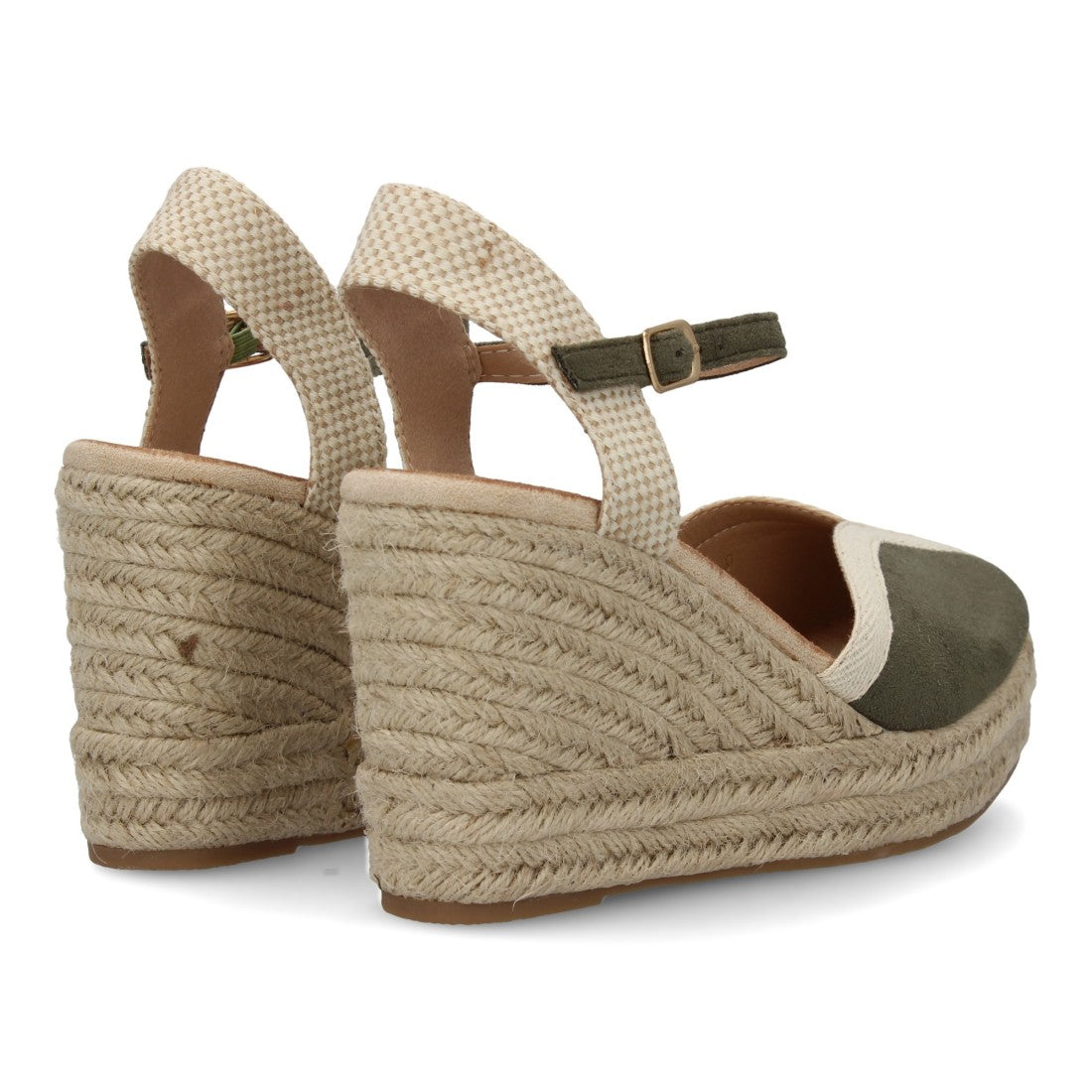 Sandalias Verdes Mujer Estilo Valenciana Punta Cerrada Elegantes