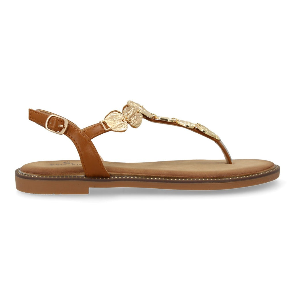 Sandalias Doradas Mujer Elegantes Verano
