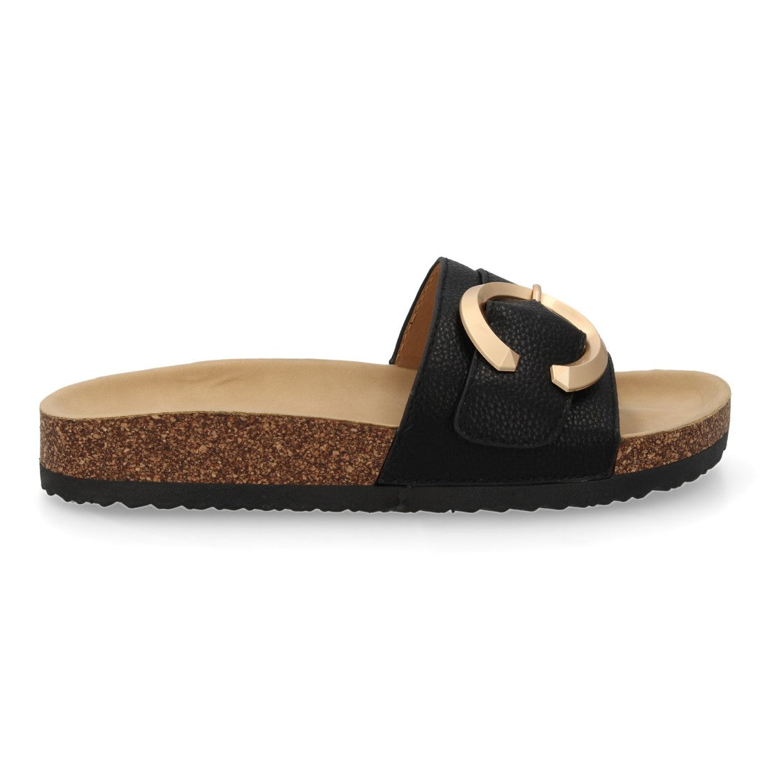 Sandalias Negras Mujer Planas Bio Cómodas Elegantes