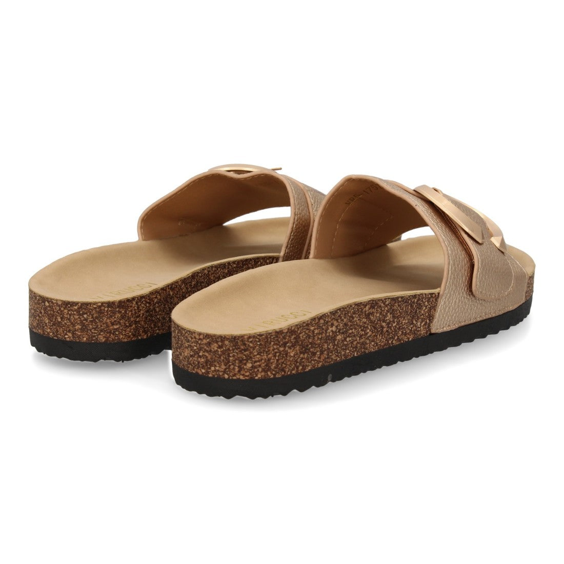 Sandalias Champán Mujer Planas Bio Cómodas Elegantes