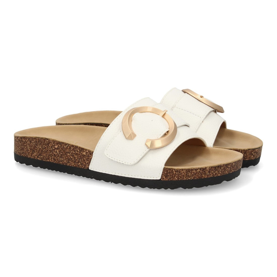 Sandalias Blancas Mujer Planas Bio Cómodas Elegantes
