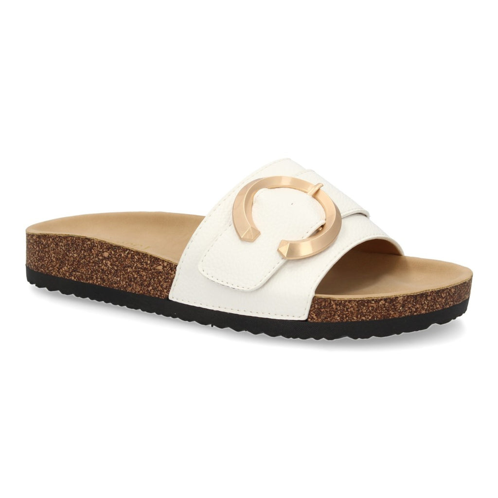 Sandalias Blancas Mujer Planas Bio Cómodas Elegantes