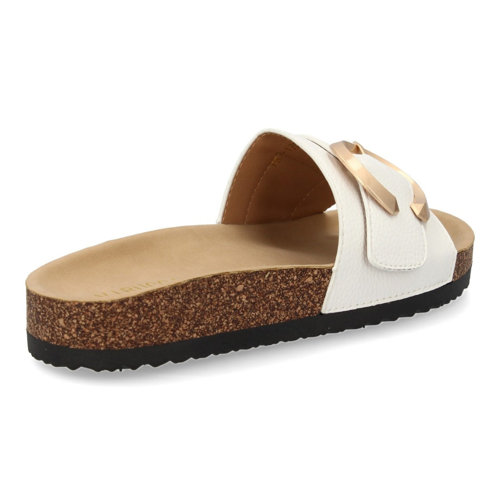 Sandalias Blancas Mujer Planas Bio Cómodas Elegantes