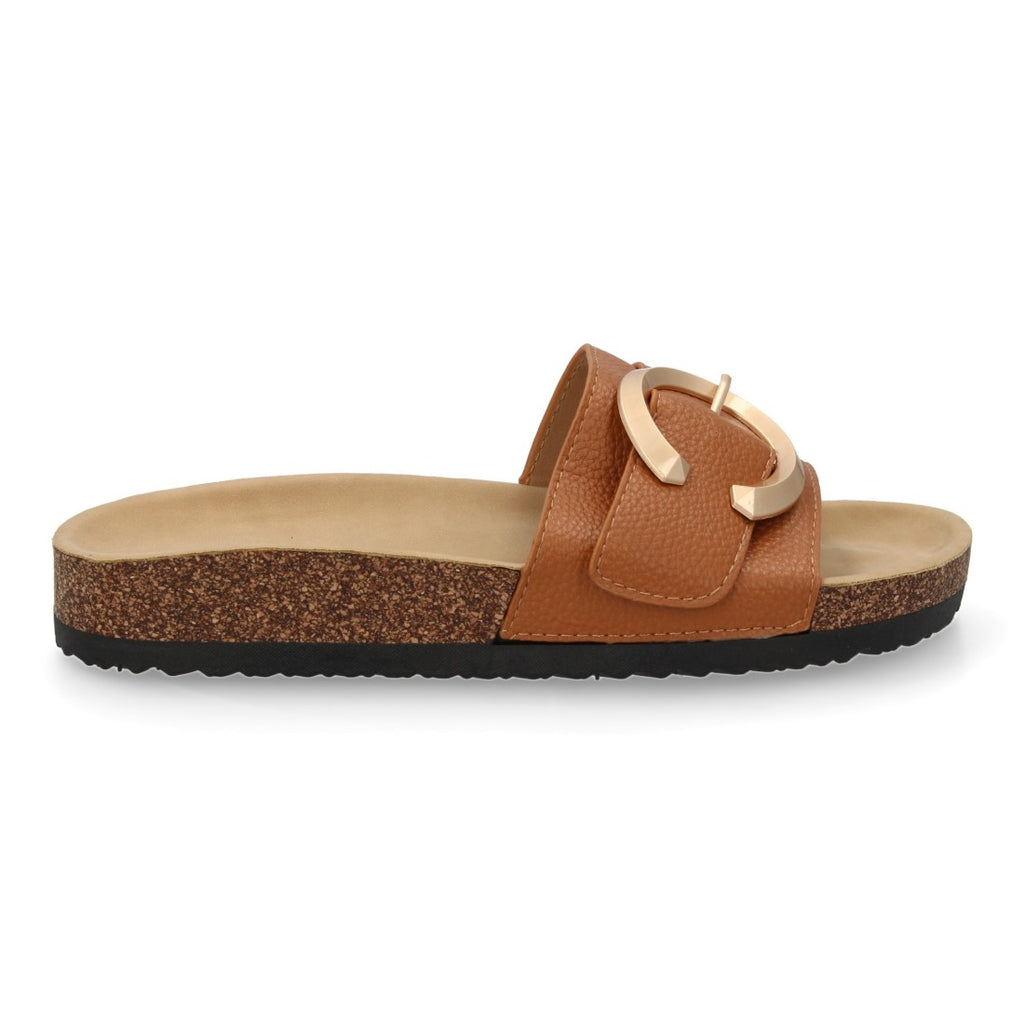 Sandalias Camel Mujer Planas Bio Cómodas Elegantes