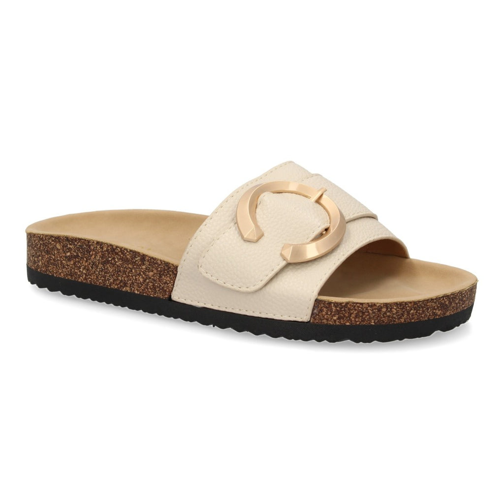 Sandalias Beige Mujer Planas Bio Cómodas Elegantes