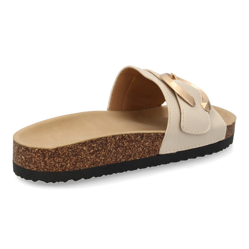 Sandalias Beige Mujer Planas Bio Cómodas Elegantes