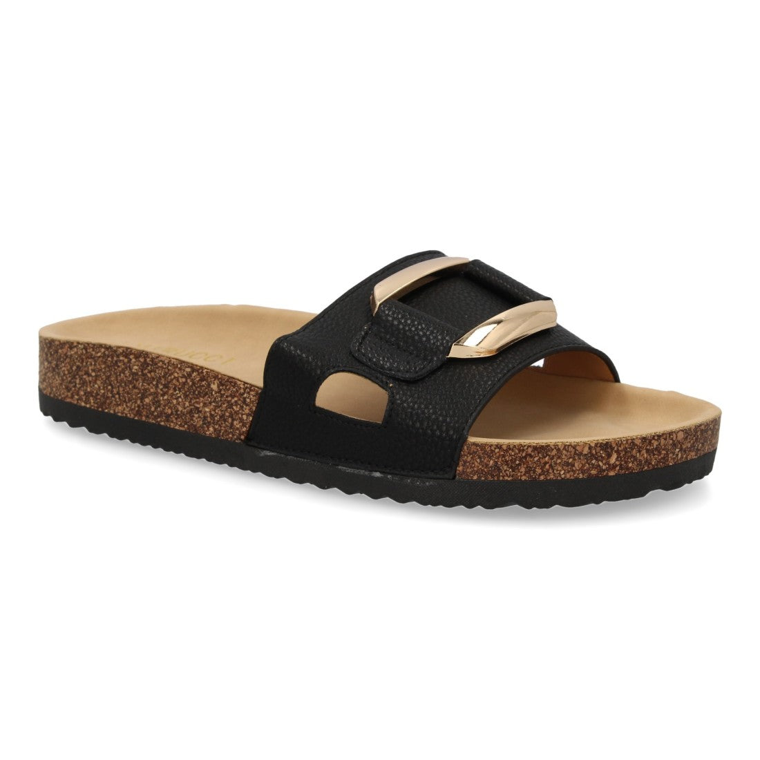 Sandalias Negras Mujer Planas Bio Cómodas Elegantes