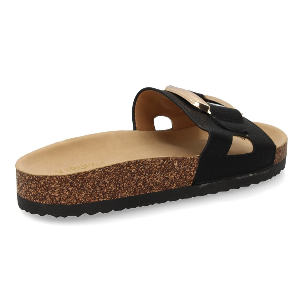 Sandalias Negras Mujer Planas Bio Cómodas Elegantes