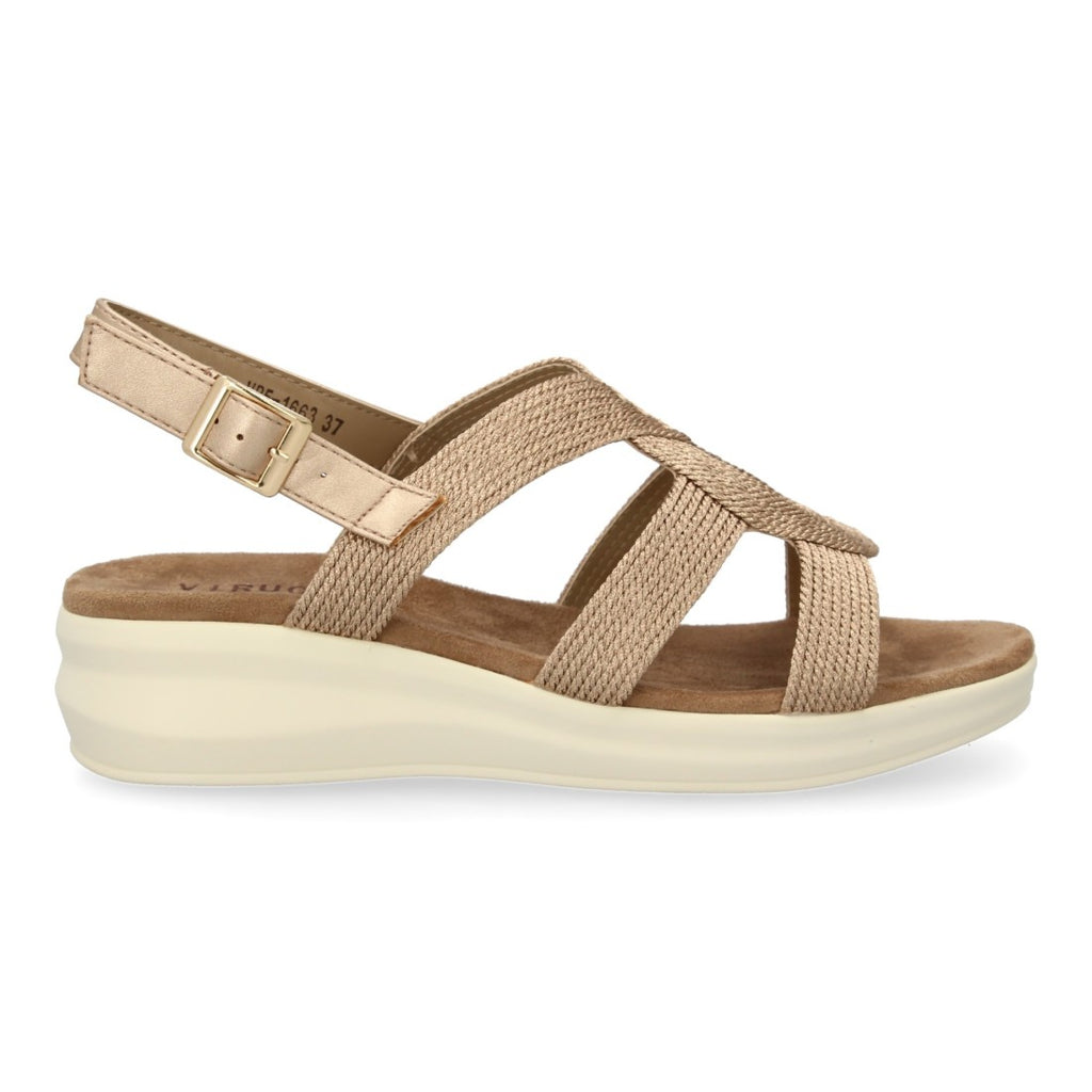 Sandalias Champán Mujer Elegantes Fiesta