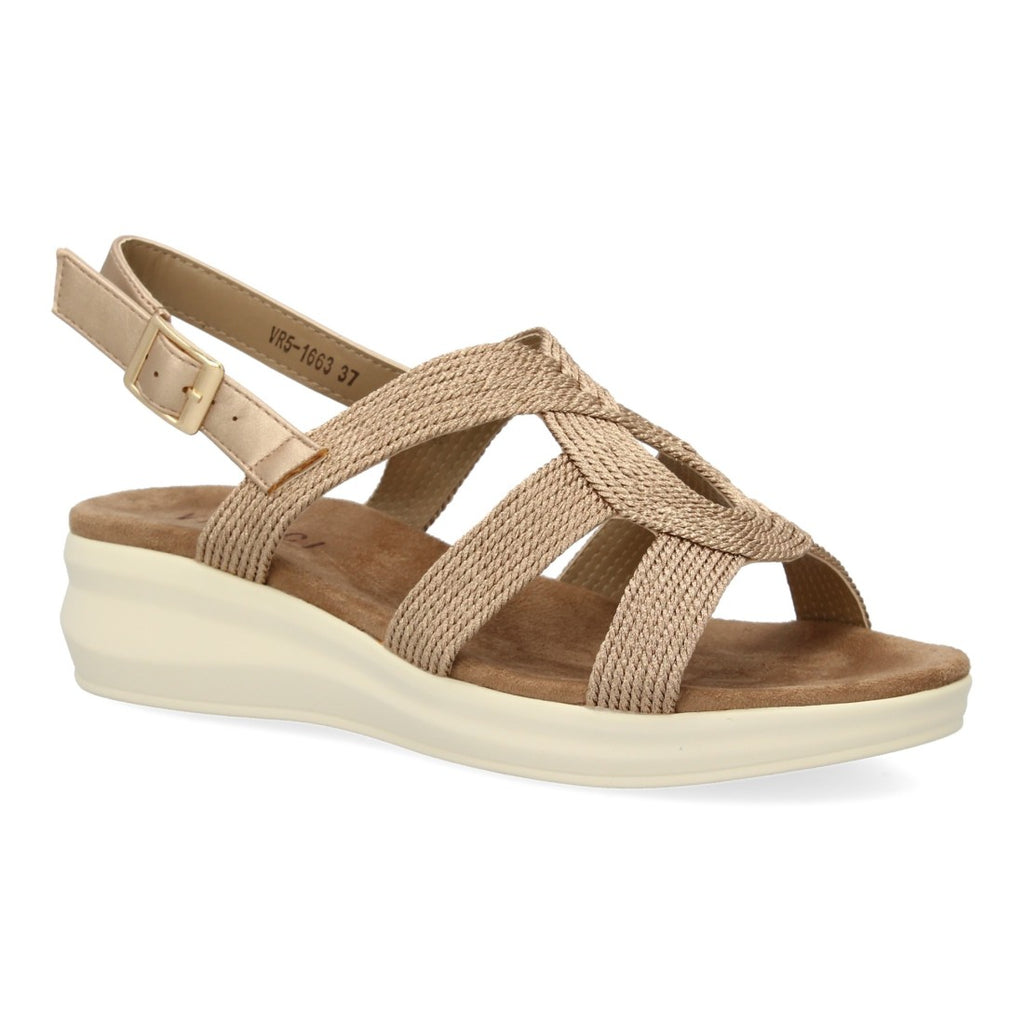 Sandalias Champán Mujer Elegantes Fiesta