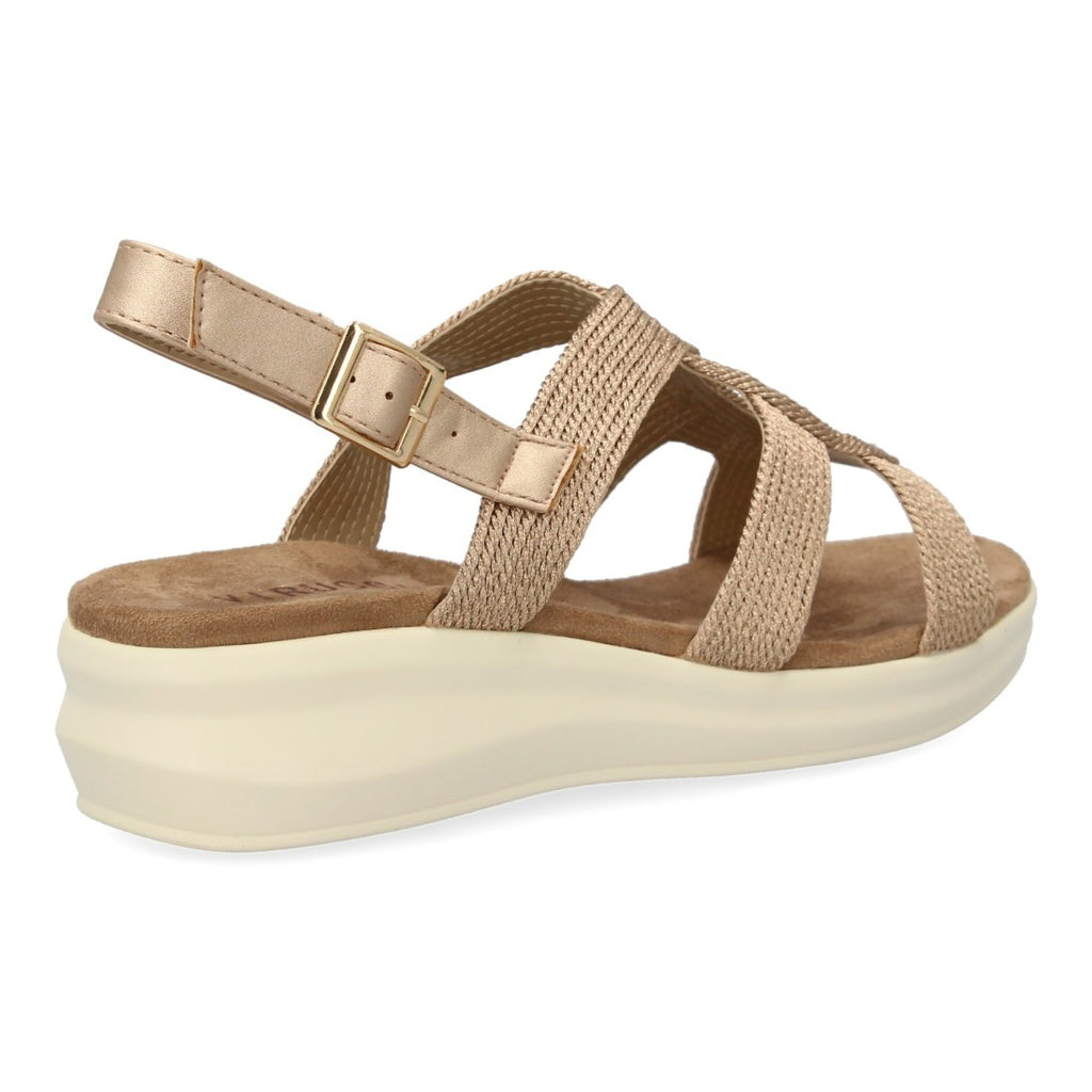 Sandalias Champán Mujer Elegantes Fiesta