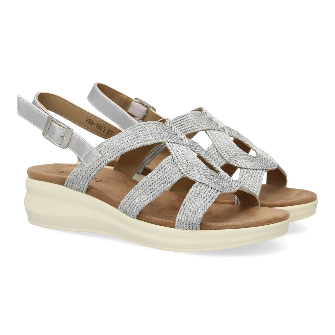 Sandalias Plateadas Mujer Elegantes Fiesta