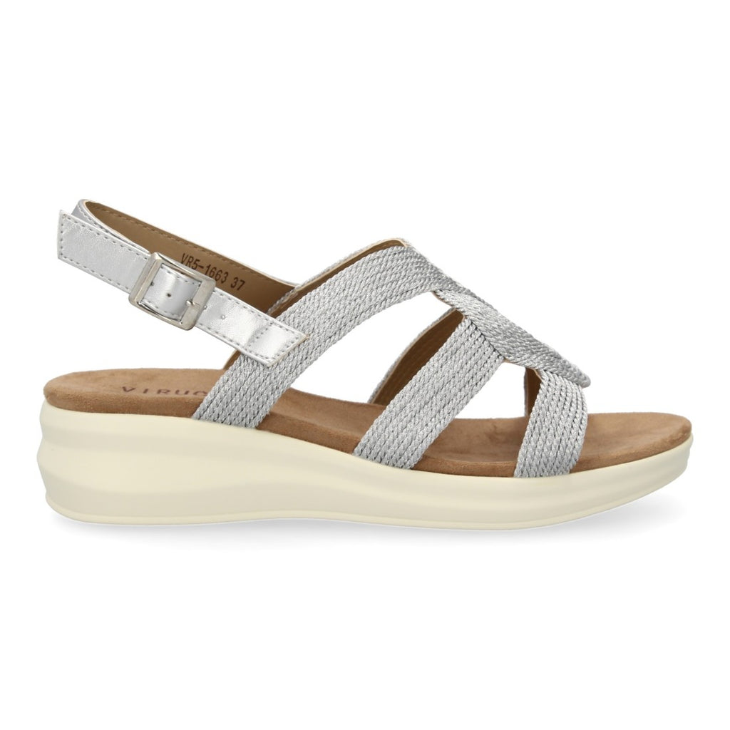 Sandalias Plateadas Mujer Elegantes Fiesta