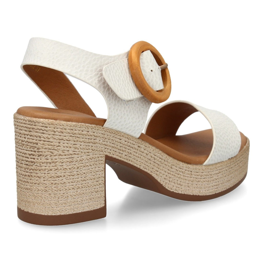 Sandalias Blancas Mujer Tacón Tiras Cruzadas Cómodas Elegantes