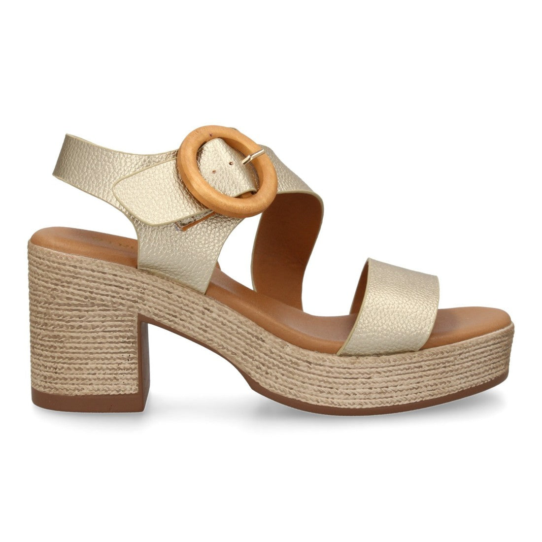 Sandalias Doradas Mujer Tacón Tiras Cruzadas Cómodas Elegantes
