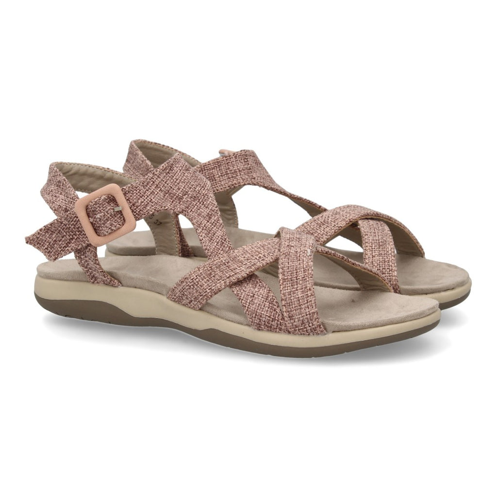 Sandalias Lilas Mujer Planas Tiras Cruzadas Cómodas